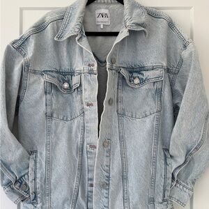 Zara Faded Blue Denim Jacket